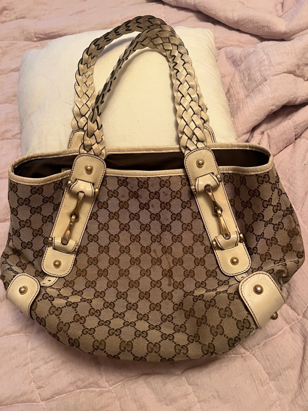 Gucci Brown and tan GG canvas Gucci GG Pelham Tote - Picture 9 of 10